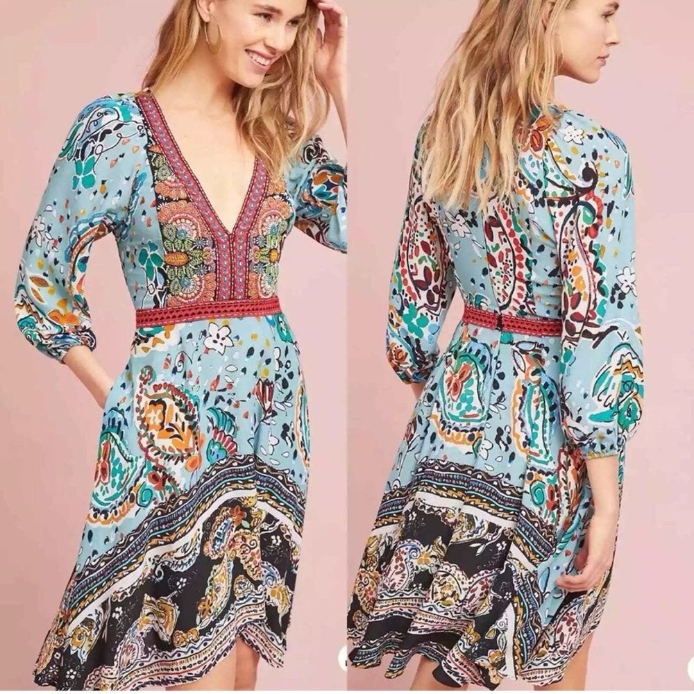 Anthropologie | Akemi + Kin Beaded Karmina Dress with Pockets